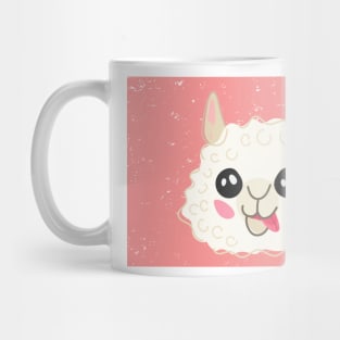 Cute Baby Llama Face Pattern Mask -Cute Baby Llama Illustration Gift - Great Gift For Her Mug